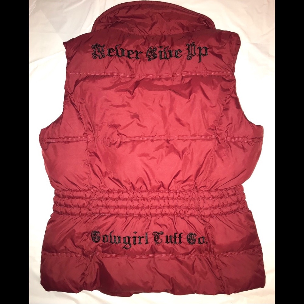 Cowgirl Tuff “Never Give Up”  Puffer Vest